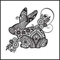 Vector illustration decorative Rabbit on white background