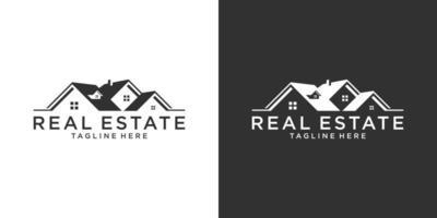 Roof and home logo vector design concept. Real estate logo.