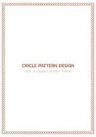 Circle pattern design with a rectangle border frame vector