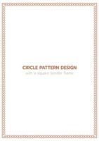 Circle pattern design with a rectangle border frame vector