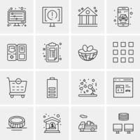 16 Universal Business Icons Vector Creative Icon Illustration to use in web and Mobile Related proje
