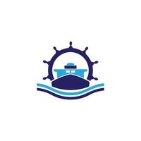 cruise ship Logo Template vector icon