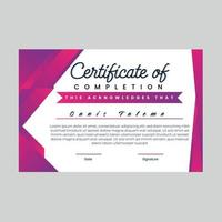 certificate design with background vector