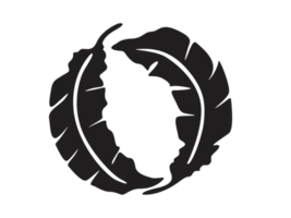 svart fjäder cirkel logotyp ikon png