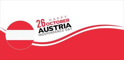 26 de octubre celebración del día de la independencia de austria vector