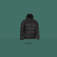 Winter jackets, hoodies, hiking jackets, and snowy winter clothing.worm winter hoodie jacket isolated on background with clipping path photo