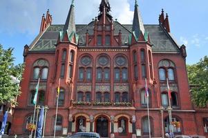 Detailed view on the northern german town hall found in Neumuenster photo