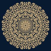 Modern golden color mandala background unique design and good look. vector