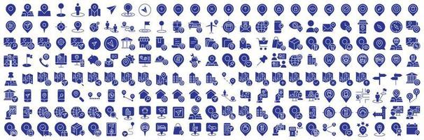 Collection of icons related to Map pin and location Navigation, including icons like Travel, Setting, Target, Earth and more. vector illustrations, Pixel Perfect