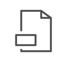Document icon outline and linear vector. vector