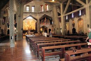 Nazareth in Israel in May 2016. A view of the inside of the Church on Annunciation photo