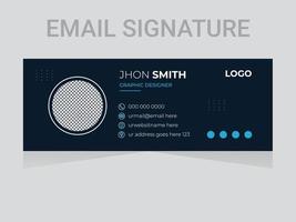 Email Signature design template. vector email marketing design layout.