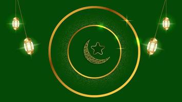 Luxury Design with gold circle line with Eid mubarak vector