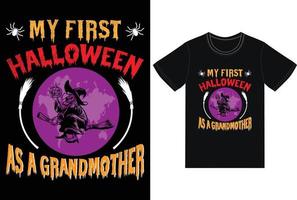 plantilla de vector de diseño de camiseta de halloween.
