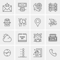 16 Universal Business Icons Vector Creative Icon Illustration to use in web and Mobile Related proje