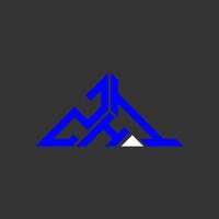 ZHI letter logo creative design with vector graphic, ZHI simple and modern logo in triangle shape.
