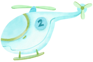 Airplane watercolor cartoon cute png