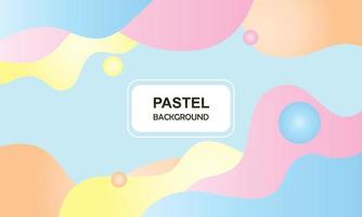 Pastel color background with curve wave line pattern, abstract in flat design style vector