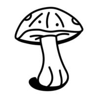 An editable outline icon of Mushrooms vector