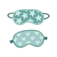 Blue eye mask vector sleeping night accessory relax rest in traveling illustration isolated sleep mask vector