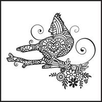 Vector illustration decorative Bird on white background