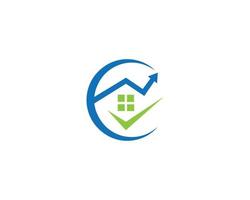 Letter C Arrow Check Home Logo Design Business Industrial Symbol Vector Concept.