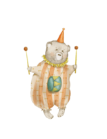 wijnoogst teddy beer circus clown, kinderen illustratie voor circus partij png