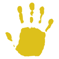 Handprint Silhouette Illustration. Hand Palm Silhouette for Logo, Pictogram Apps, Website, and or Graphic Design Element. Format PNG