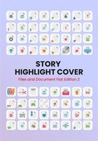 Files and Document Flat Story Highlight Cover vector