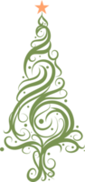 arbre de noël calligraphique png