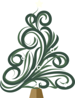 Weihnachtsbaum kalligrafisches Design png