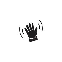 Finger point icon in flat style. Hand gesture vector illustration