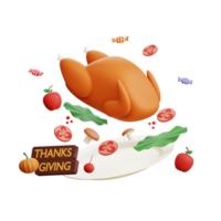 3D Thanksgiving Icon Illustration png