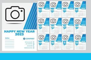 wall Calendar Template 2023 vector