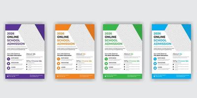folleto de admisión de educación escolar en línea moderna descarga gratuita
