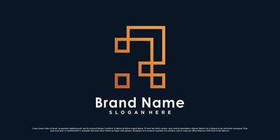 plantilla de diseño de logotipo de monograma de letra r para negocios o personal con concepto de estilo de arte de línea vector