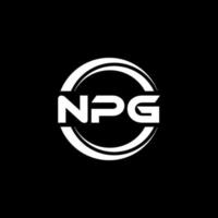 NPG letter logo design in illustration. Vector logo, calligraphy designs for logo, Poster, Invitation, etc.
