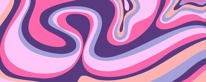 Wave y2k background for retro design. Liquid groovy marble pink background. Purple y2k pattern in modern style pink. Psychedelic retro wave wallpaper