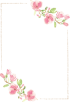 quadro de ramo de flor de magnólia florescendo png