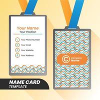 modern creative Name card and name card,potrait simple clean template vector design, layout in rectangle size.