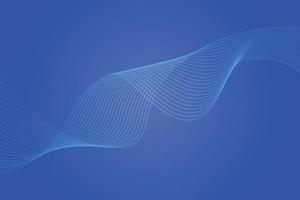 Abstract line wave blue gradient background. Modern colorful wavy line abstract background vector