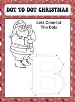 Dot to Dot Christmas Alphabet vector