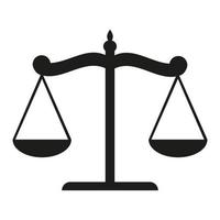 Scales of Justice vector illustration of a white background