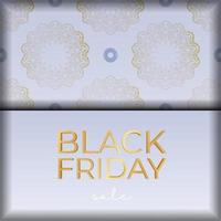 baner rebaja negro viernes beige con resumen ornamento vector