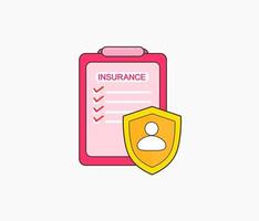 insurance policy page design concept vector