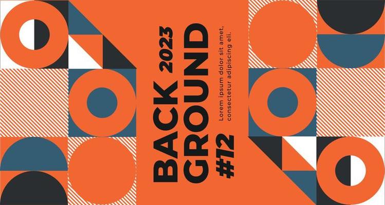 Modern grid banner with geometric shapes, geometry graphics and abstract background vector. Geometry grid pattern banner vivid presentation illustration