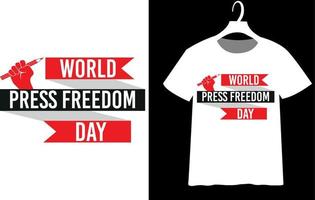 mejor diseño de camiseta del día mundial de la libertad de prensa para ti vector