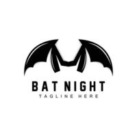 Bat Logo, Night Flying Animal Icon, Company Vector,Halloween Template vector