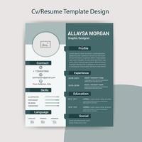 resume template design vector