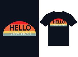 hello 2022 illustrations for print-ready T-Shirts design vector